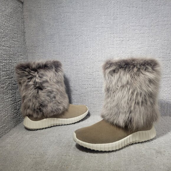 Johnston Murphy XC4 Women's Size US 8M Brown Waterproof Suede Slip On Fur Boots - Picture 6 of 8